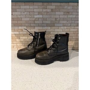 Vintage Red Wing 1668 Boots Moto Combat Grunge Womens Size 6.5 Side Zip Vibram